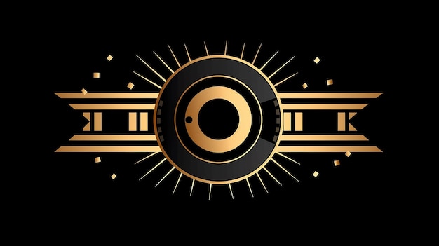 un reloj de oro con el número 6 en él