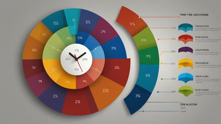 Foto un reloj con un patrón colorido de diferentes colores y la hora es 10 00