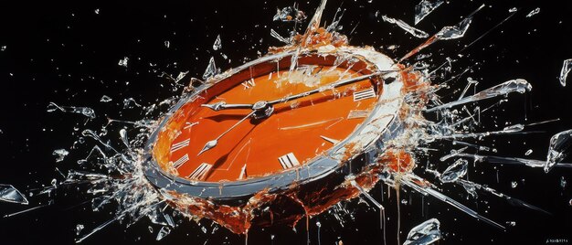Reloj de péndulo de ritmo destrozado