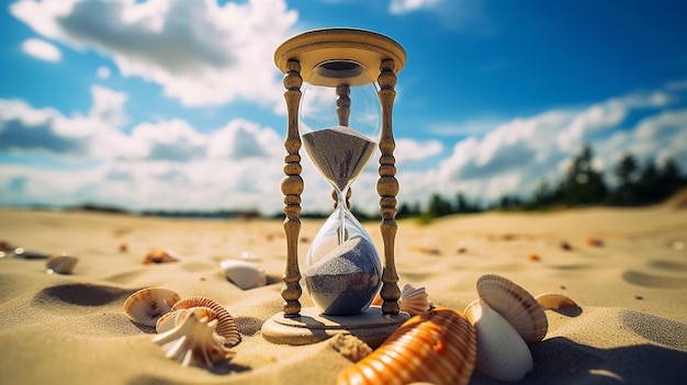 Foto reloj de playa