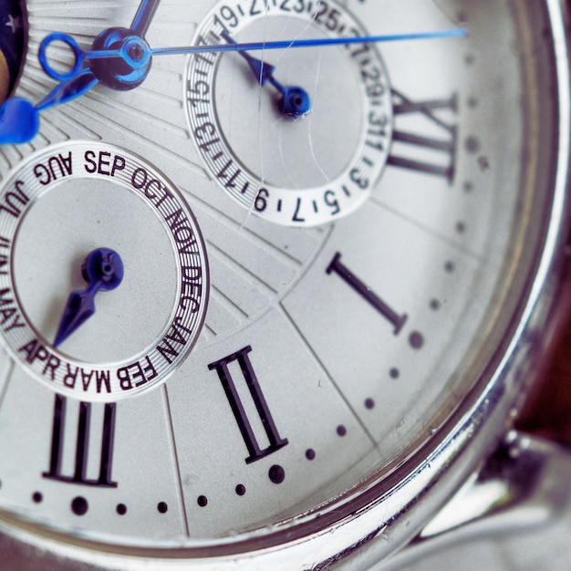 El reloj de pulsera de elegancia atemporal muestra la colección de fotografías