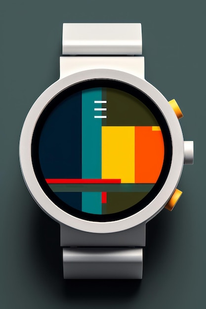 Reloj de pulsera de estilo moderno y retro con un diseño de color de lujo Creado con tecnología de IA generativa