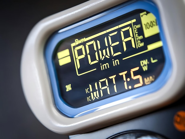 un reloj que dice "poder en él" en él