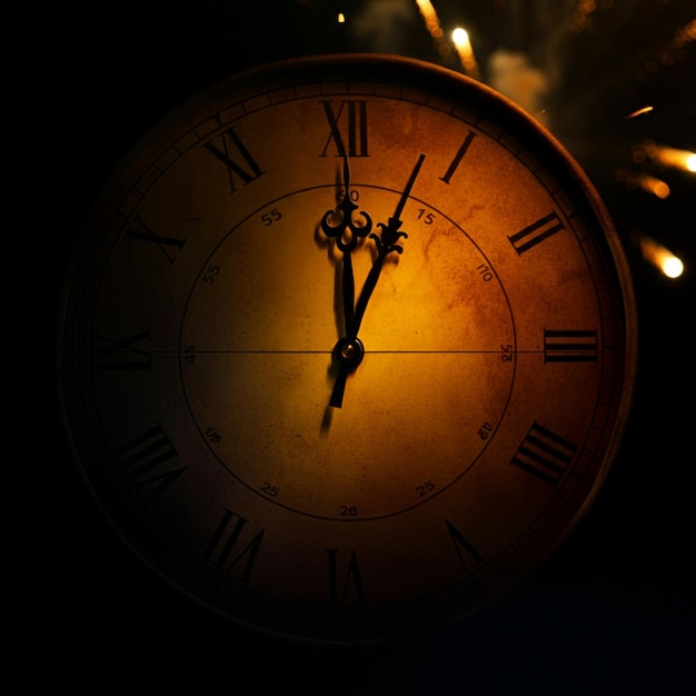 un reloj que tiene la hora como 12 05