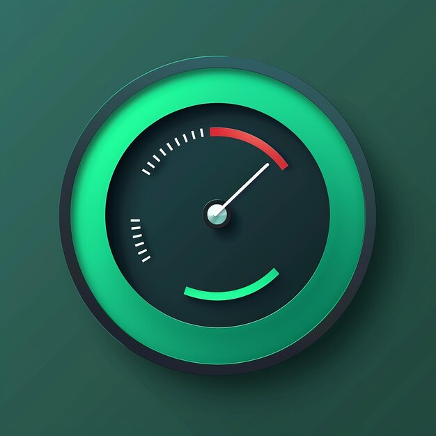 Foto un reloj verde y negro con un fondo verde con una hora de 4 30