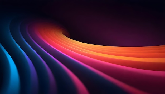 Un remolino de colores abstractos con un gradiente de tonos rosados contra un fondo oscuro