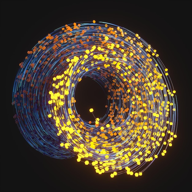 Remolino giratorio con líneas de gradiente renderización 3D