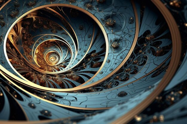 Los remolinos fractales abstractos son la imagen de fondo de la computadora y el papel de pared de fondo de las computadoras de escritorio.
