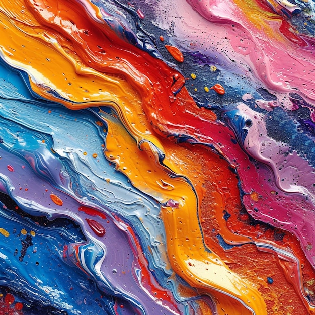 Los remolinos de pintura al óleo abstracta