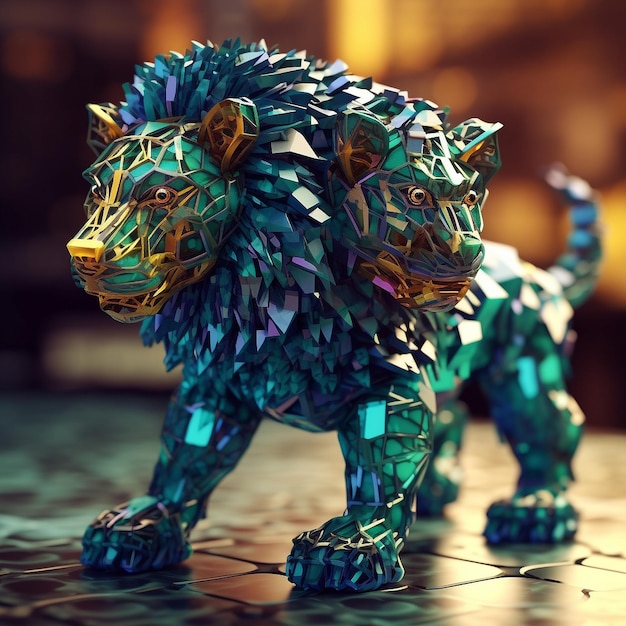 render 3d de animales