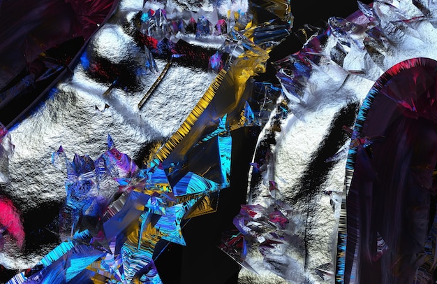 Render 3D de arte abstracto de textura de fondo 3d surrealista con parte de roca dañada grunge áspera