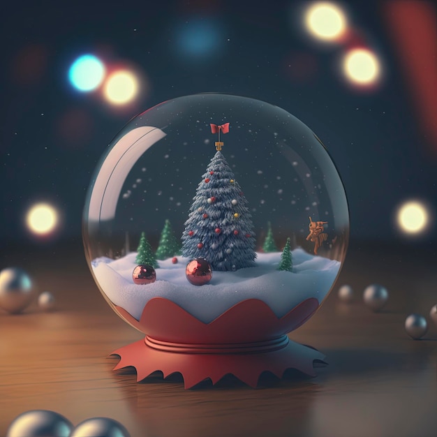 Render 3d de bola de Navidad