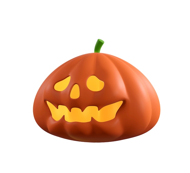 Render 3D de calabazas de Halloween aisladas