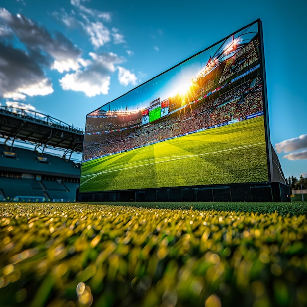 Foto render 3d estadios vacíos por la noche sin gente