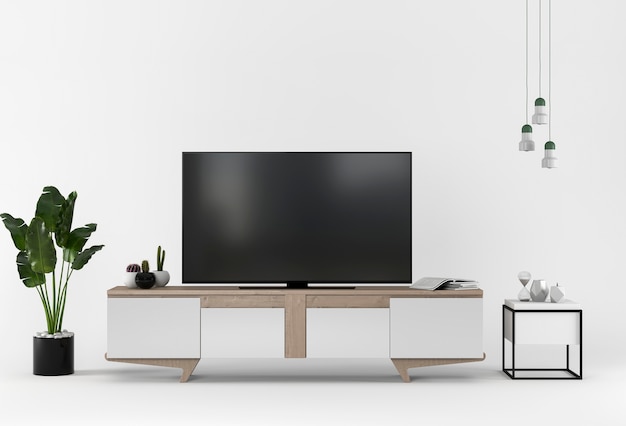 Render 3D de estudio con Smart TV