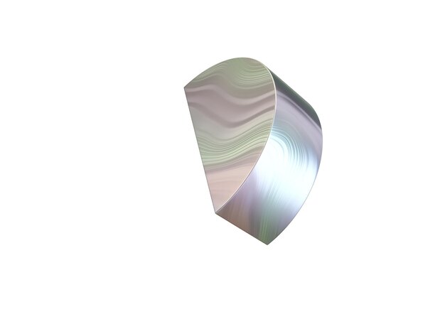 Render 3d de figura geométrica de arco iris de forma 3d