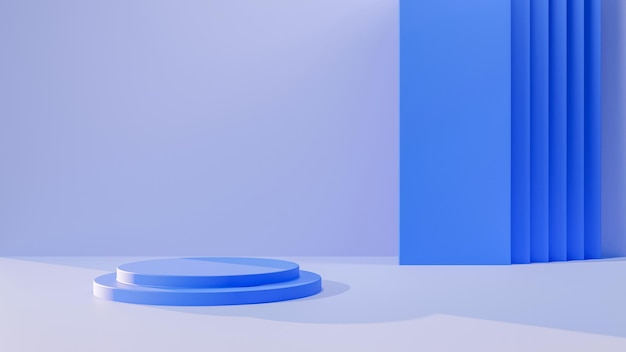 Render 3d de fondo artístico azul