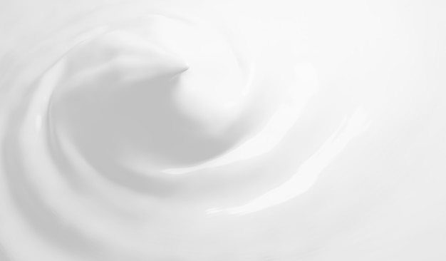 Render 3d de fondo crema cosmética blanca