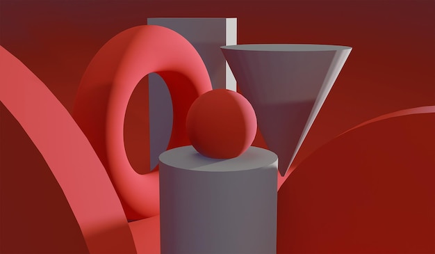 Render 3d de fondo geométrico