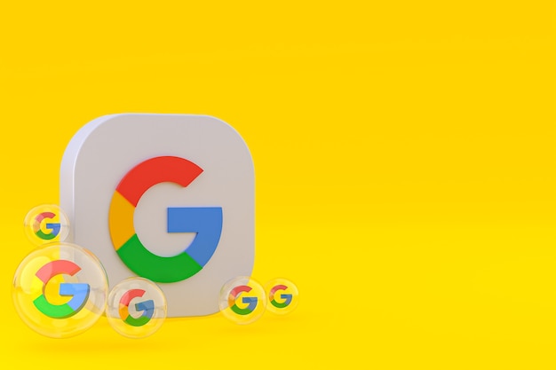 Render 3d de los iconos de Google