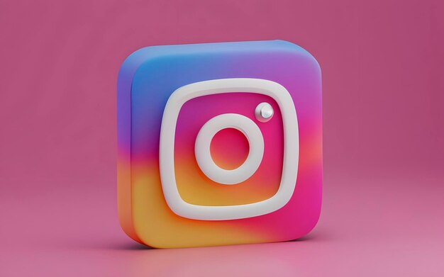 RENDER 3D del logotipo de Instagram