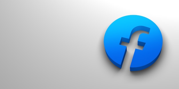 Render 3d de logotipo de redes sociales