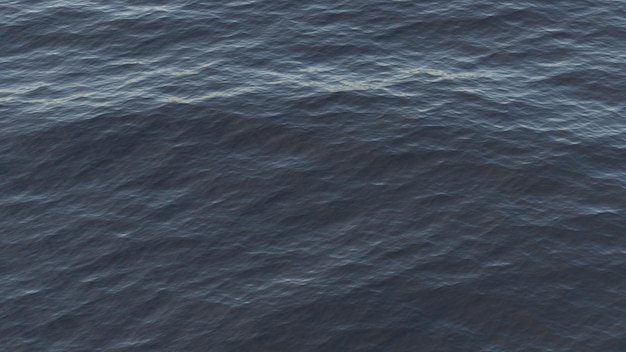 Render 3d del océano interminable sin fondo