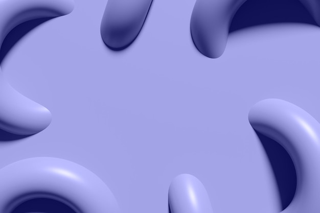 Render 3D del patrón de toro violeta sobre un fondo de color púrpura del año 2022