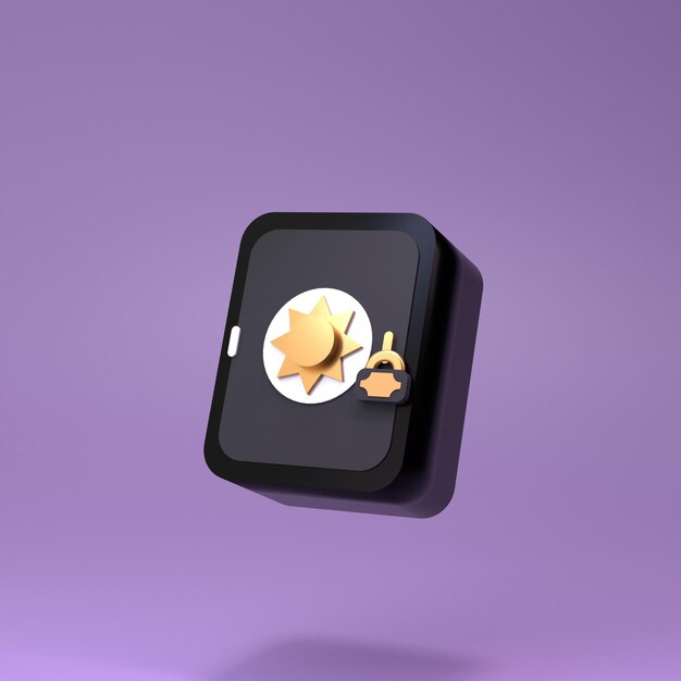 render 3d seguro cerrado