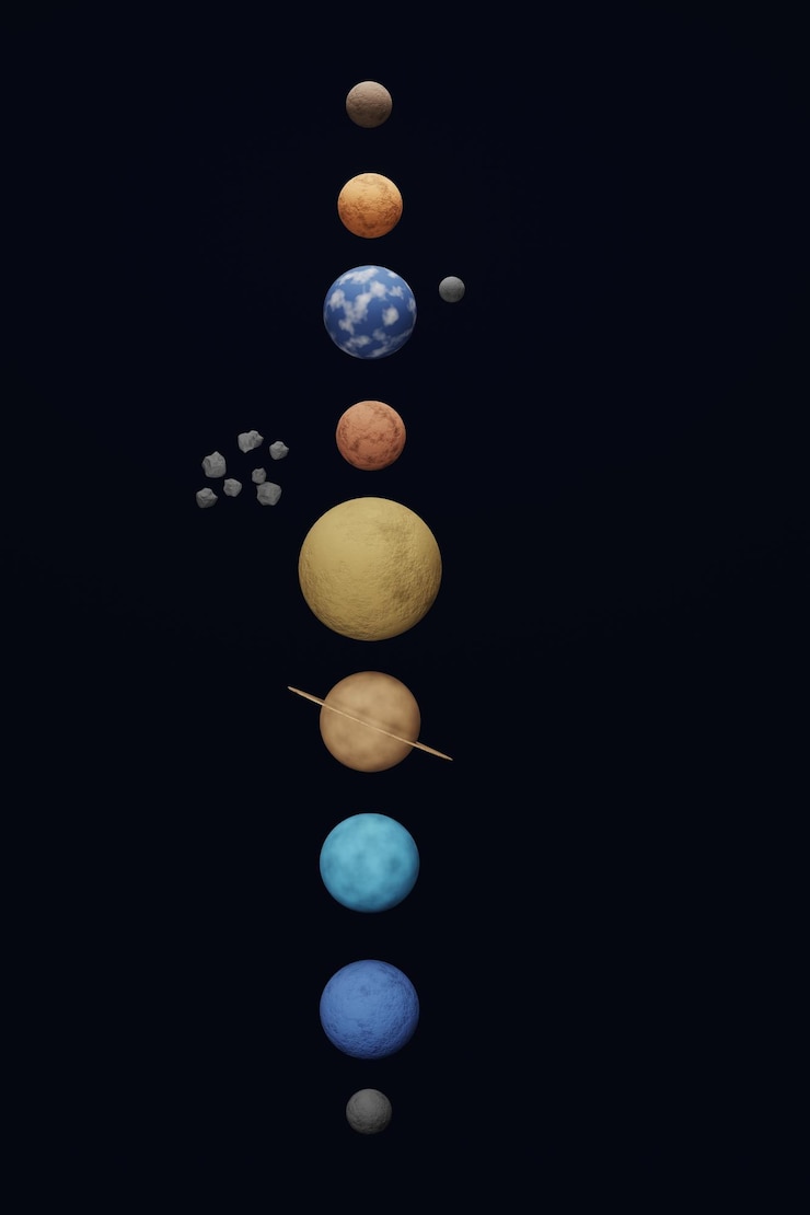 Foto render 3d de tema cósmico con estrellas brillantes y planeta