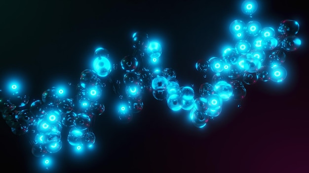 Render abstracto en 3D de diferentes formas y colores