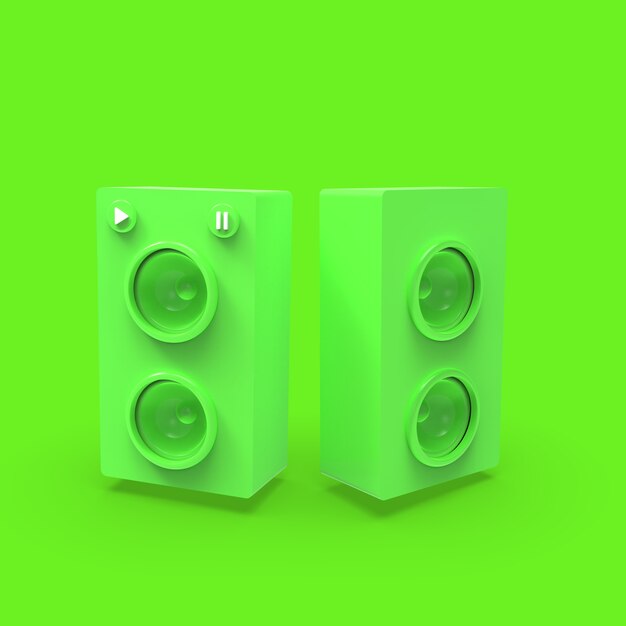 Foto render illustration speaker music