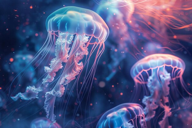 Render un retrato encantador de la jellyf etérea generativa ai