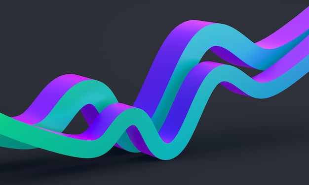 Rendering 3D abstracto de fondo minimalista y diseño gráfico moderno