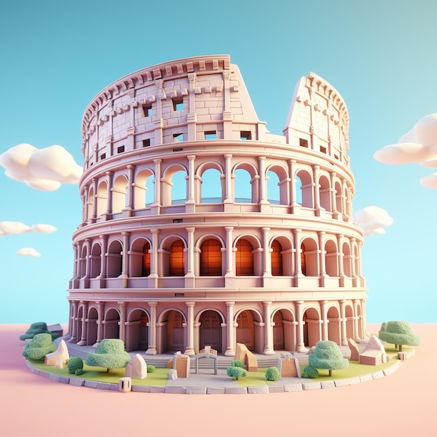 Rendering en 3D del Coliseo