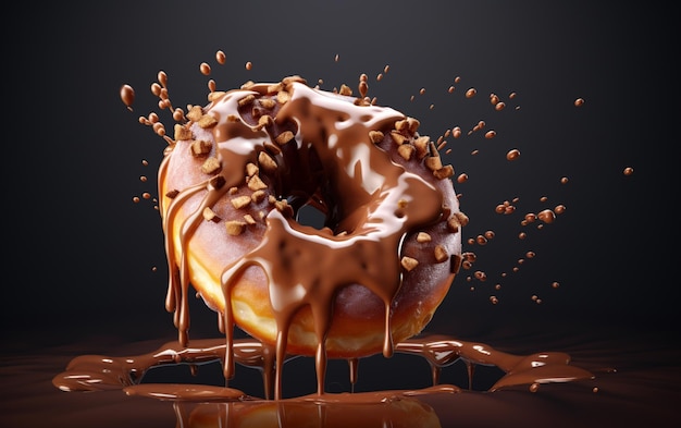 Rendering en 3D de la fusión de las rosquillas