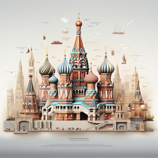 Rendering en 3D de El Kremlin