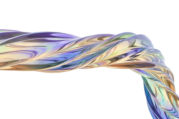 Rendering 3D de seda transparente y colorida