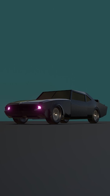 Rendering de automóviles antiguos en 3D