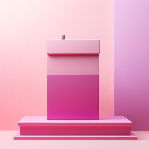 Foto rendering rosa pastel exibição pódio stand de produtos