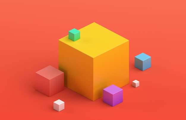 Renderização 3D abstrata