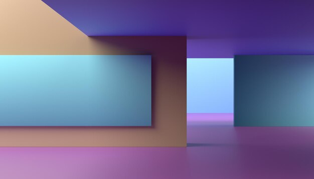 Renderização 3D abstrata