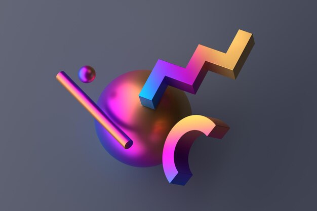 Renderização 3D abstrata