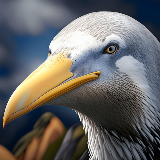 Renderização 3D Albatross Animal AI Generative