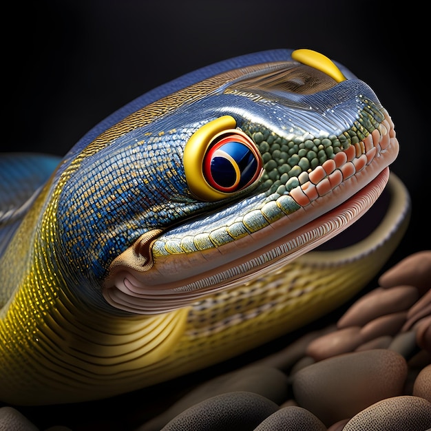 Renderização 3D American Eel Animal AI Generative