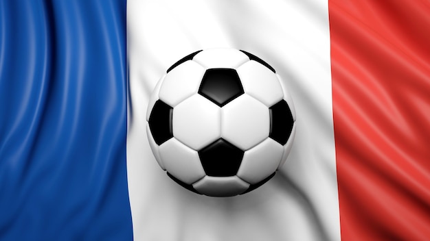 renderização 3D Bandeira da França