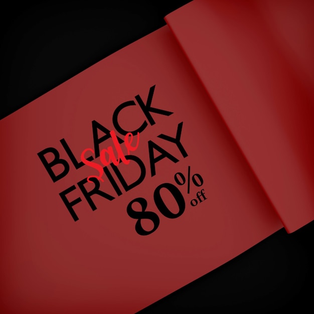 Foto renderização 3d black friday sale