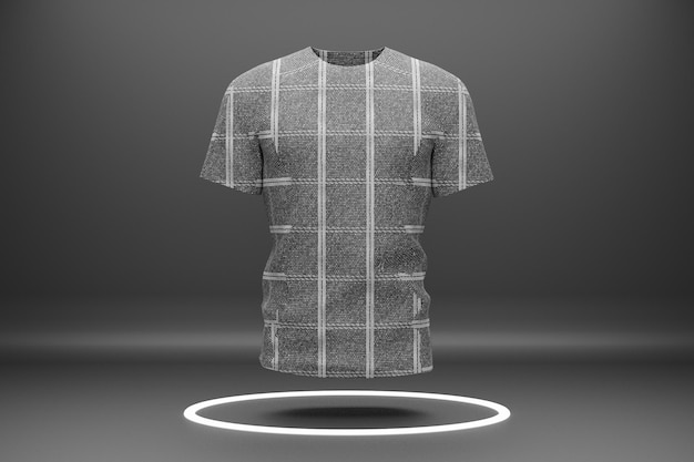 Foto renderização 3d casual t shirt padrão quadrado