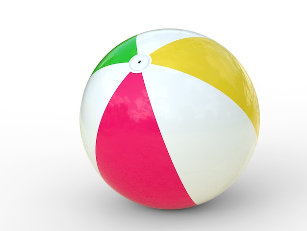 Renderização 3D colorida bola de praia