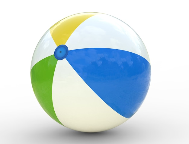 Foto renderização 3d colorida bola de praia